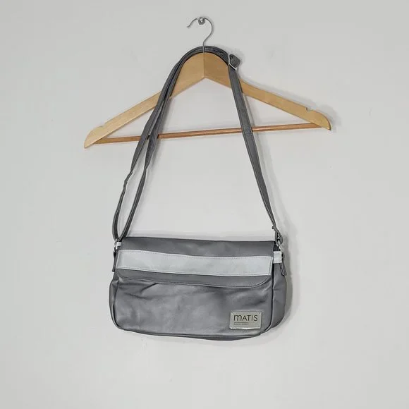 Matis Paris Women's Gray Adjustable Beauty Expert Little Purse Bag Pockets - Picture 1 of 12